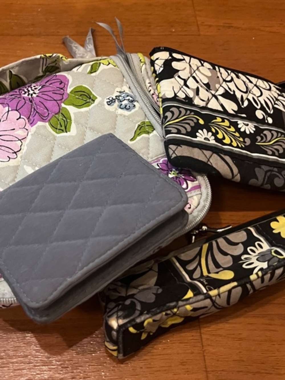 Vera Bradley Floral Quilted Bag, ID wallet, coin purse and bag all Vera Bradley